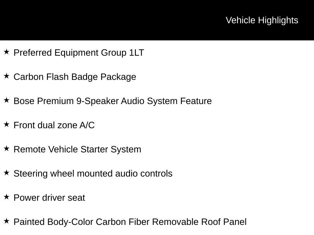 2016 Chevrolet Corvette Stingray Z51 1LT