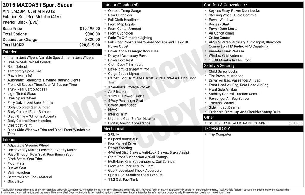 2015 Mazda Mazda3 i Sport