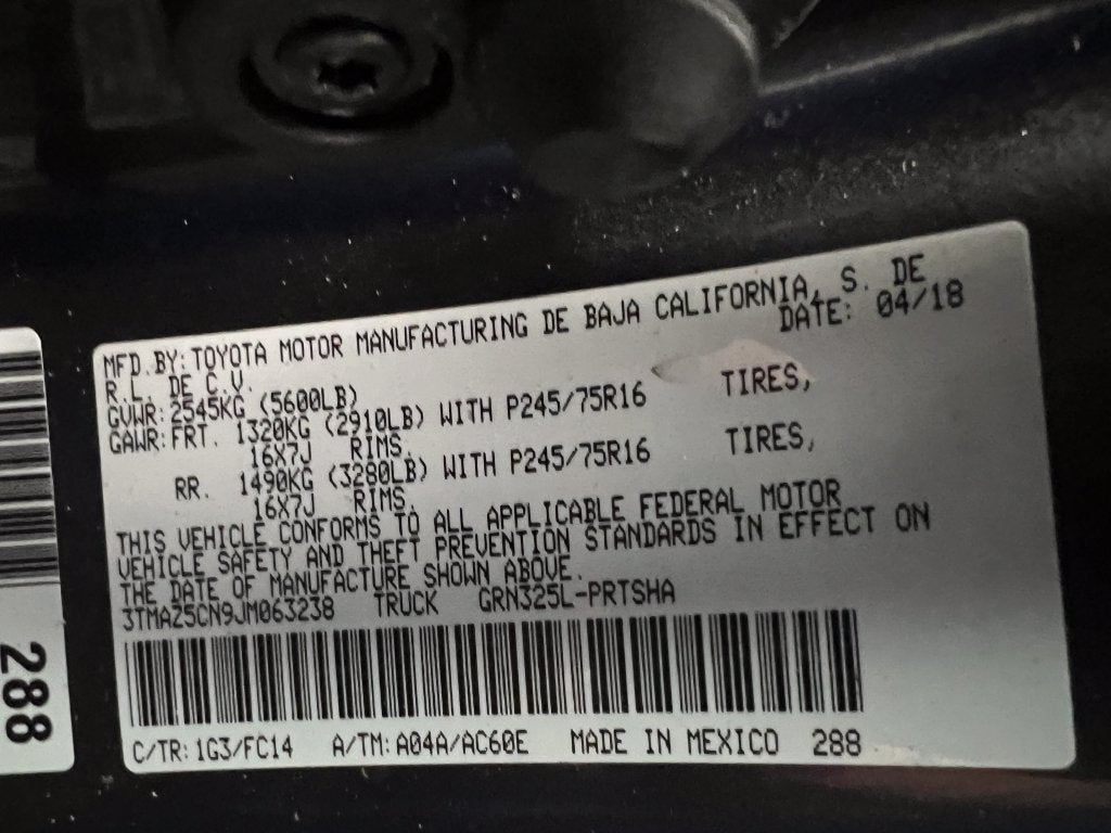 2018 Toyota Tacoma SR5 V6