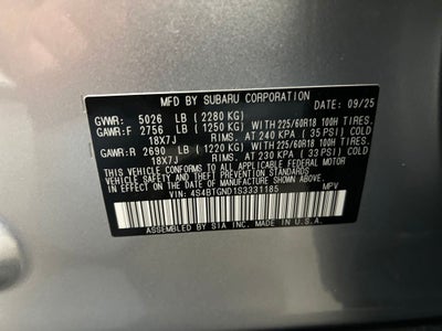 2025 Subaru Outback Limited XT