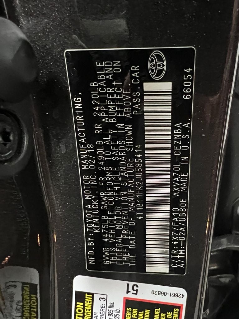 2018 Toyota Camry LE