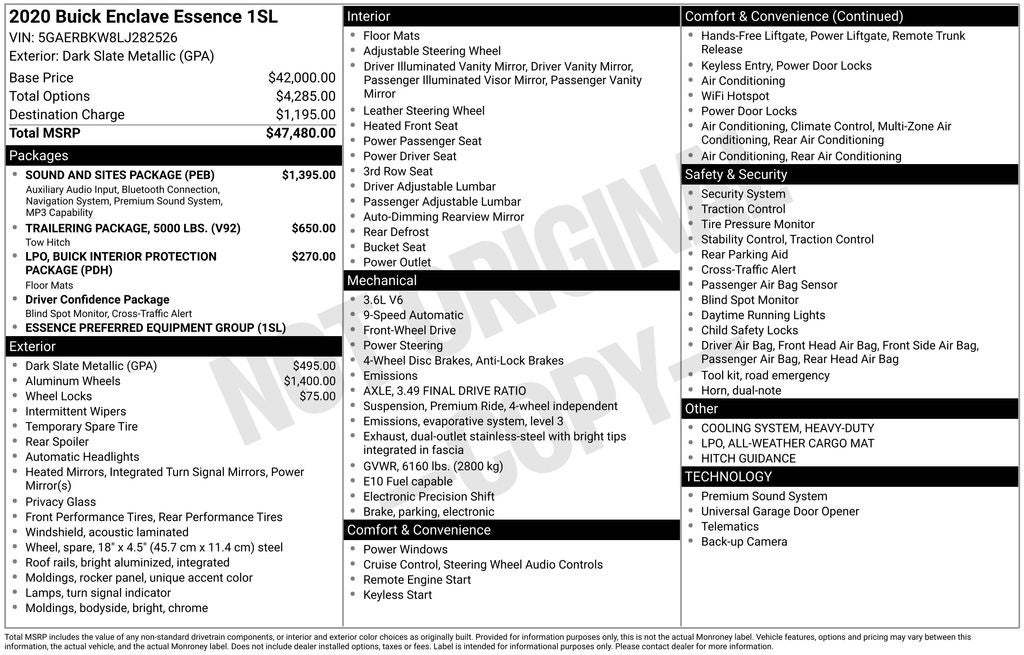 2020 Buick Enclave Essence