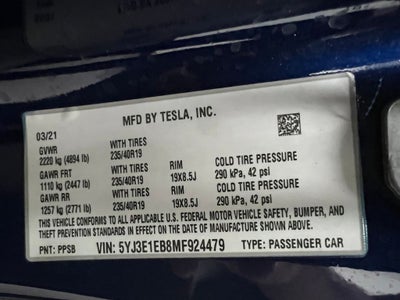 2021 Tesla Model 3 Long Range