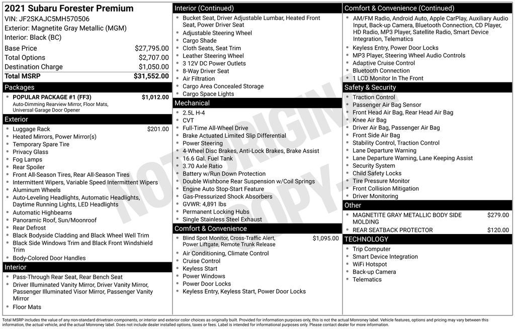 2021 Subaru Forester Premium