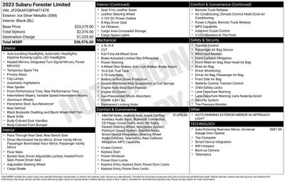2023 Subaru Forester Limited