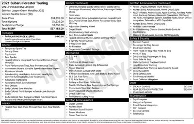 2021 Subaru Forester Touring