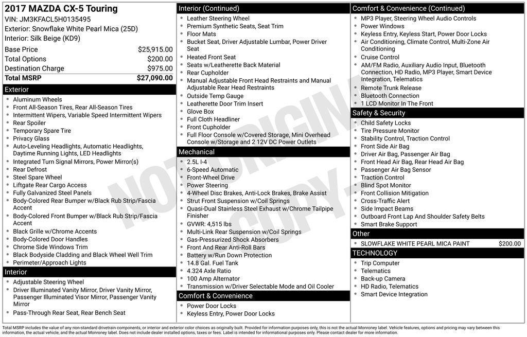 2017 Mazda Mazda CX-5 Touring