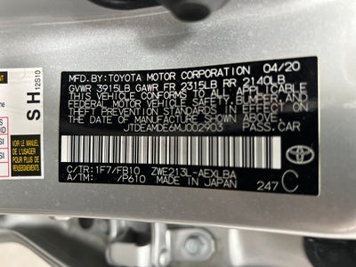 2021 Toyota Corolla Hybrid LE
