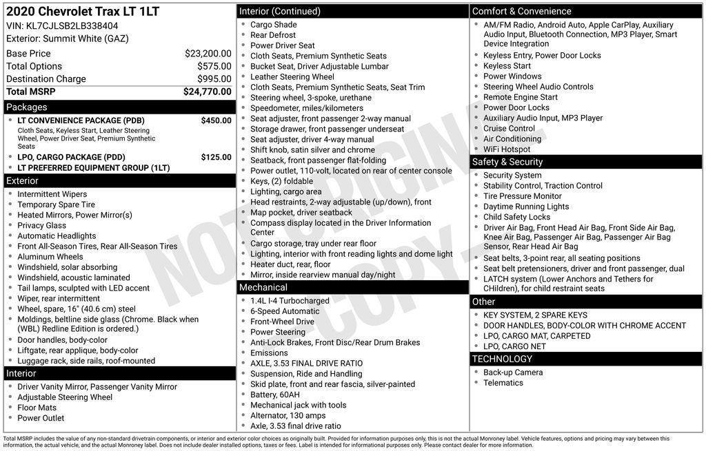 2020 Chevrolet Trax LT