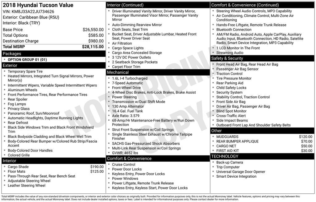 2018 Hyundai Tucson Value