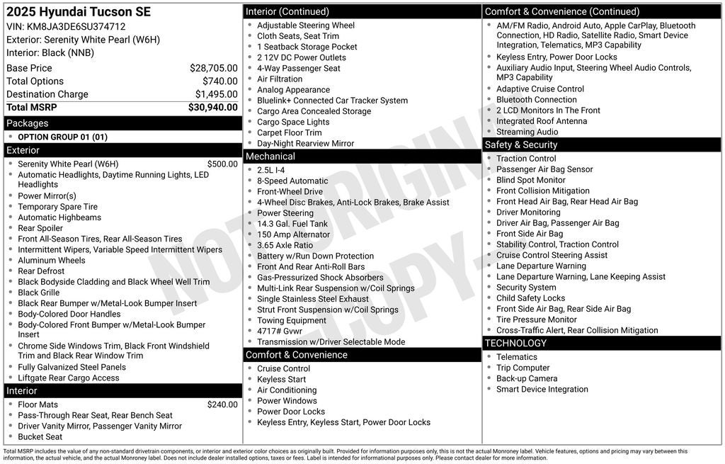 2025 Hyundai Tucson SE