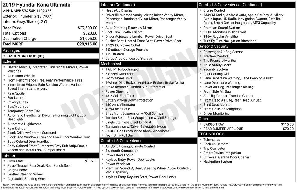 2019 Hyundai Kona Ultimate