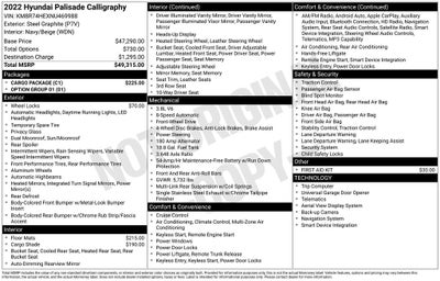 2022 Hyundai Palisade Calligraphy