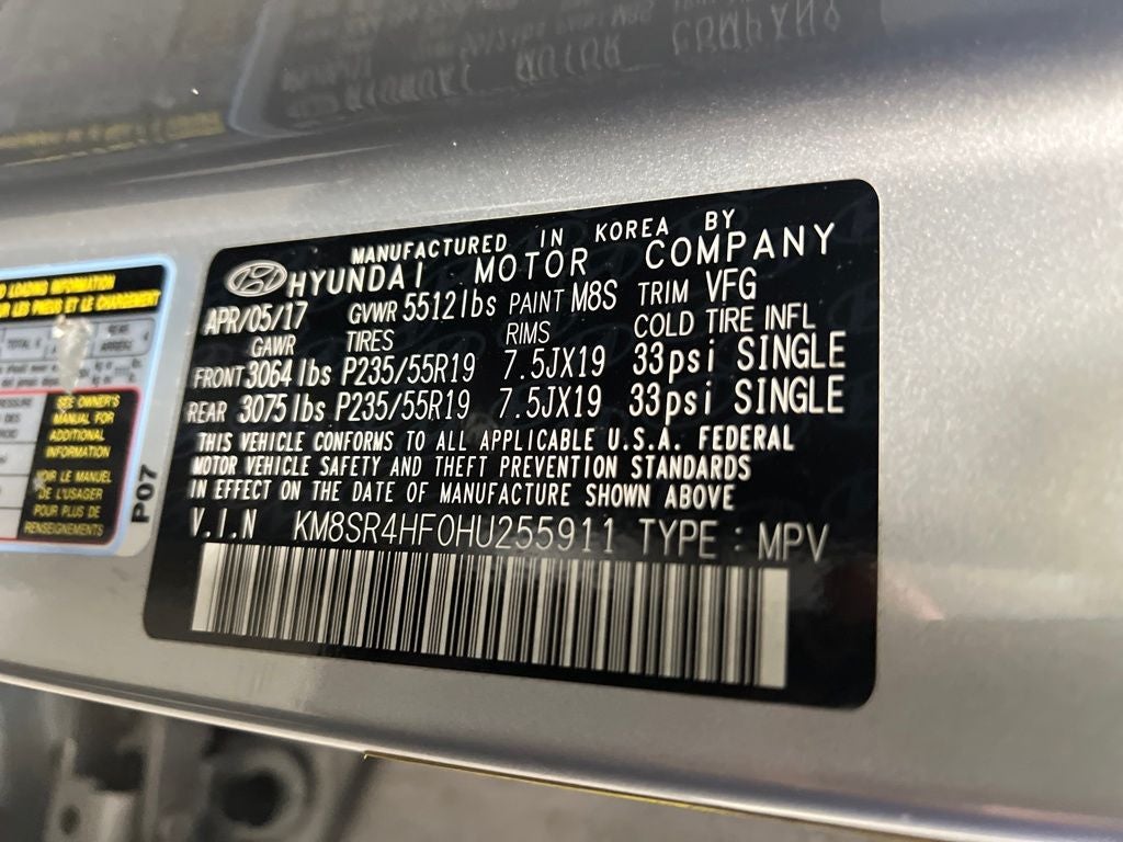 2017 Hyundai Santa Fe Limited Ultimate