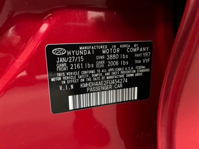 2015 Hyundai Elantra Limited