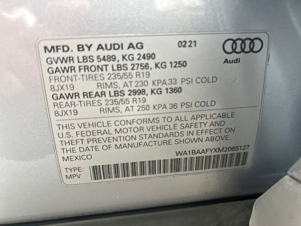 2021 Audi Q5 45 Premium Plus quattro