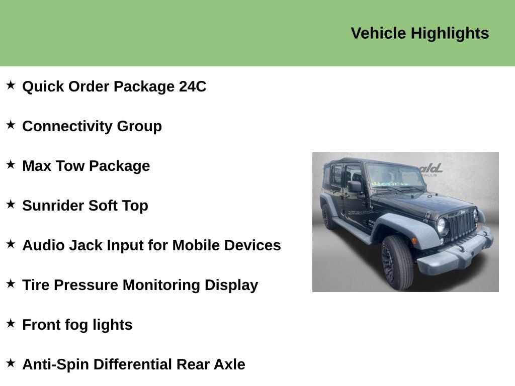 2018 Jeep Wrangler JK Unlimited Sport 4x4