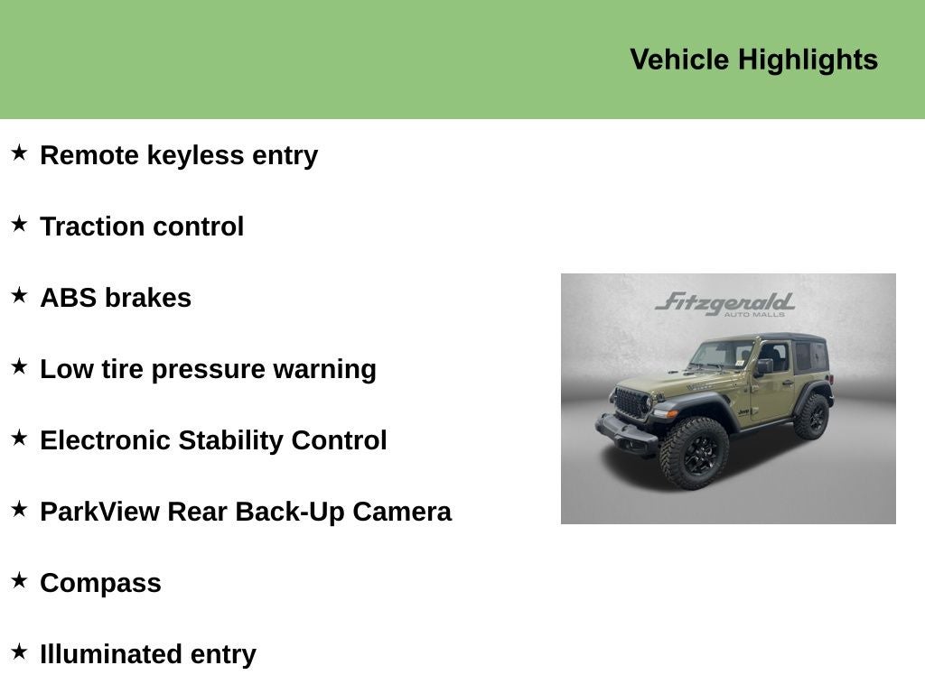 2026 Jeep Wrangler WRANGLER 2-DOOR WILLYS