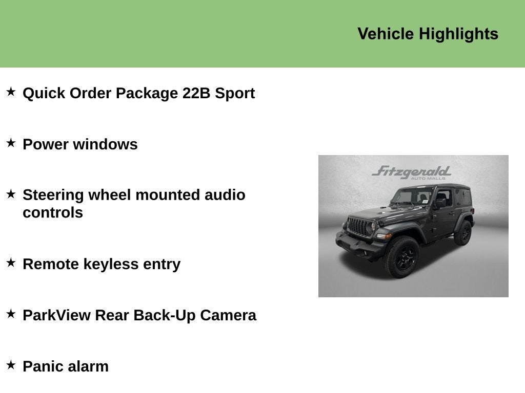 2026 Jeep Wrangler WRANGLER 2-DOOR SPORT