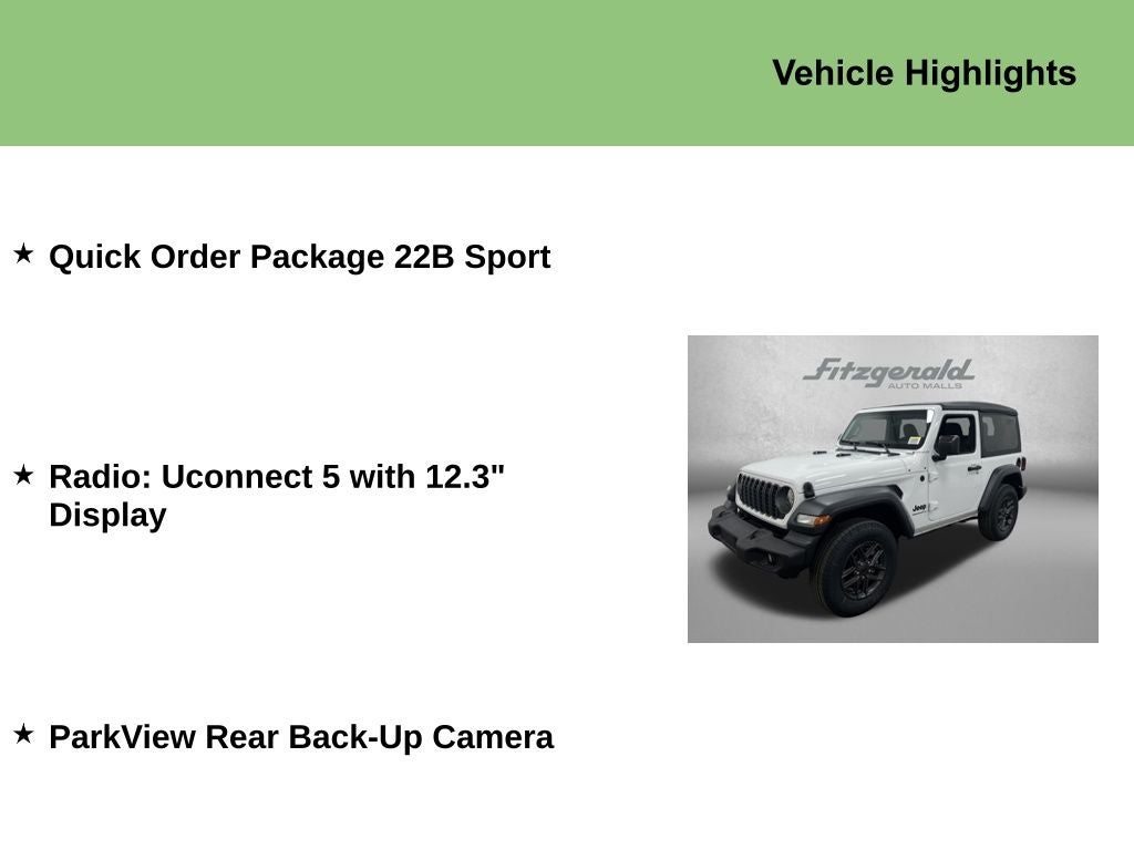 2026 Jeep Wrangler WRANGLER 2-DOOR SPORT