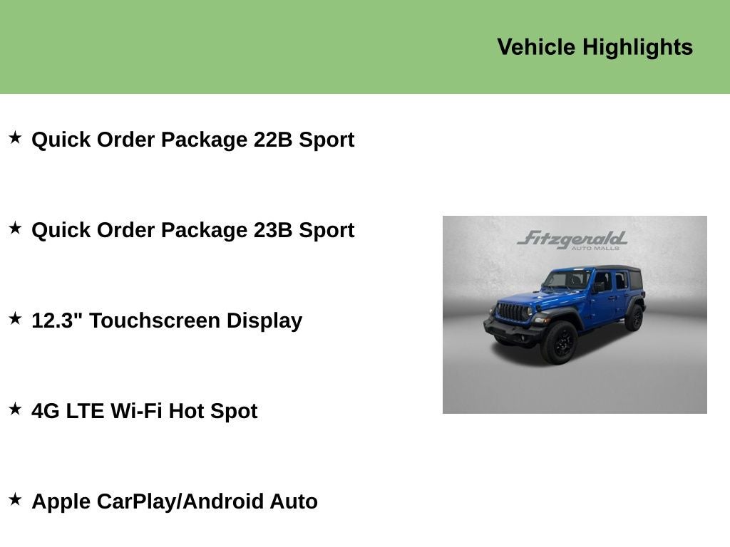 2026 Jeep Wrangler WRANGLER 4-DOOR SPORT