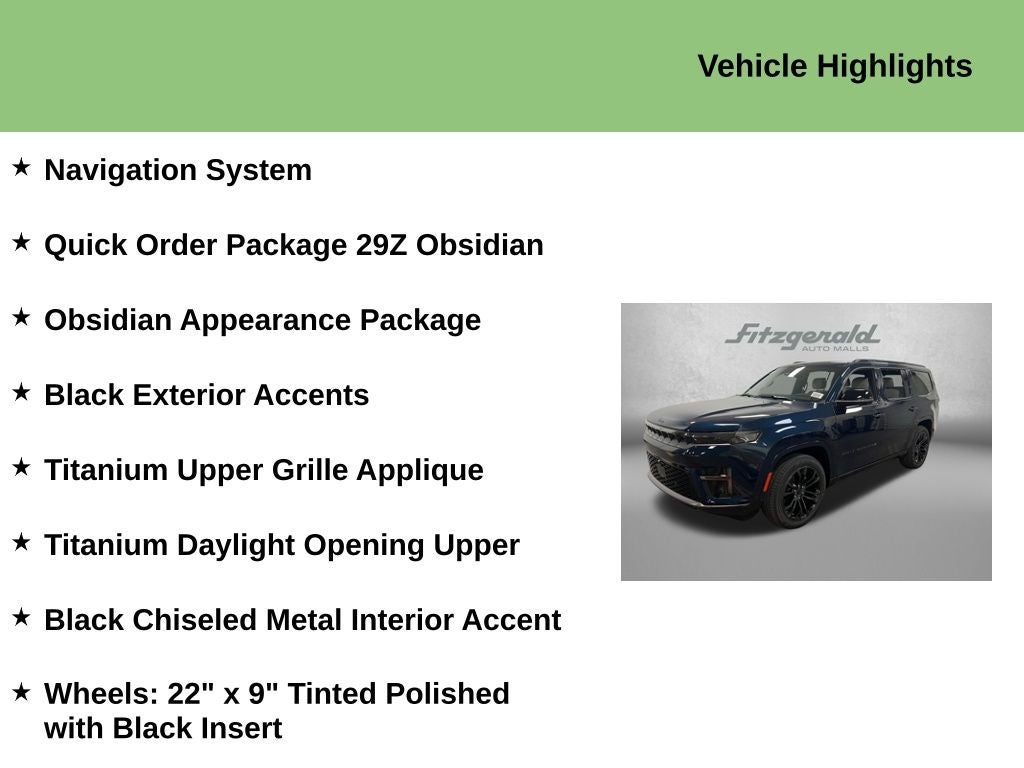 2026 Jeep Grand Wagoneer GRAND WAGONEER SUMMIT OBSIDIAN 4X4