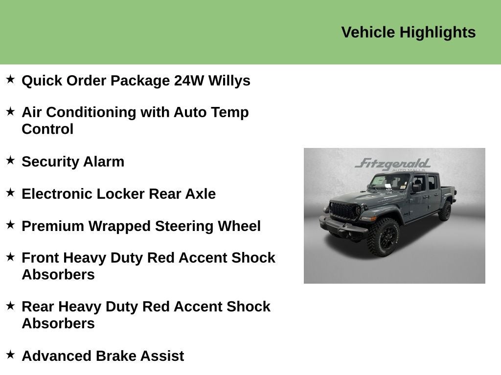 2026 Jeep Gladiator GLADIATOR WILLYS 4X4