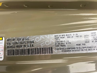 2026 Jeep Gladiator GLADIATOR MOJAVE 4X4