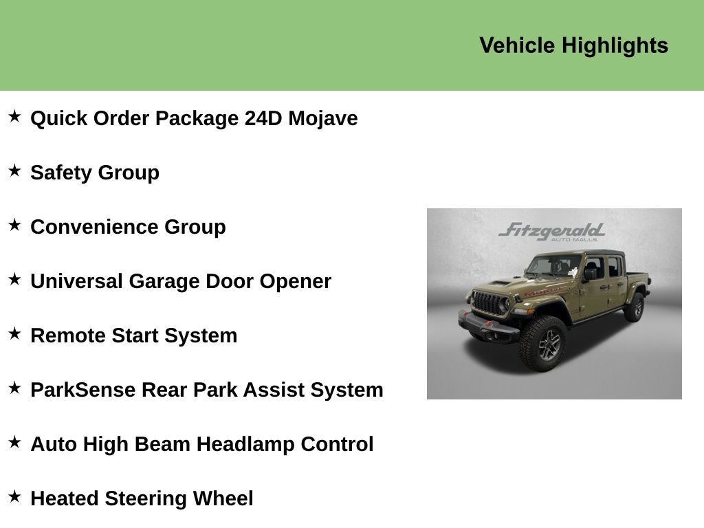 2026 Jeep Gladiator GLADIATOR MOJAVE 4X4