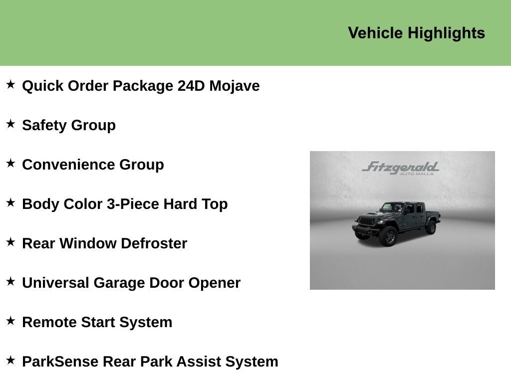 2026 Jeep Gladiator GLADIATOR MOJAVE 4X4