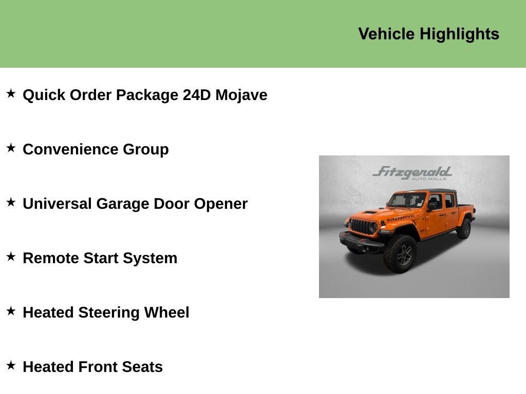 2026 Jeep Gladiator GLADIATOR MOJAVE 4X4