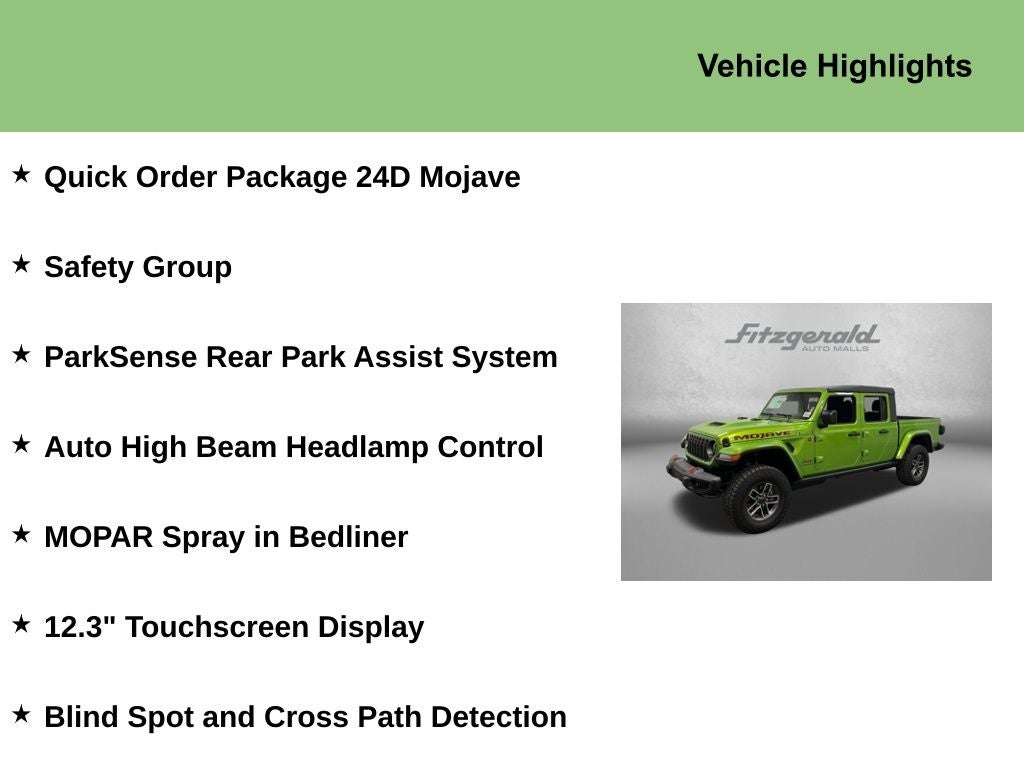 2026 Jeep Gladiator GLADIATOR MOJAVE 4X4