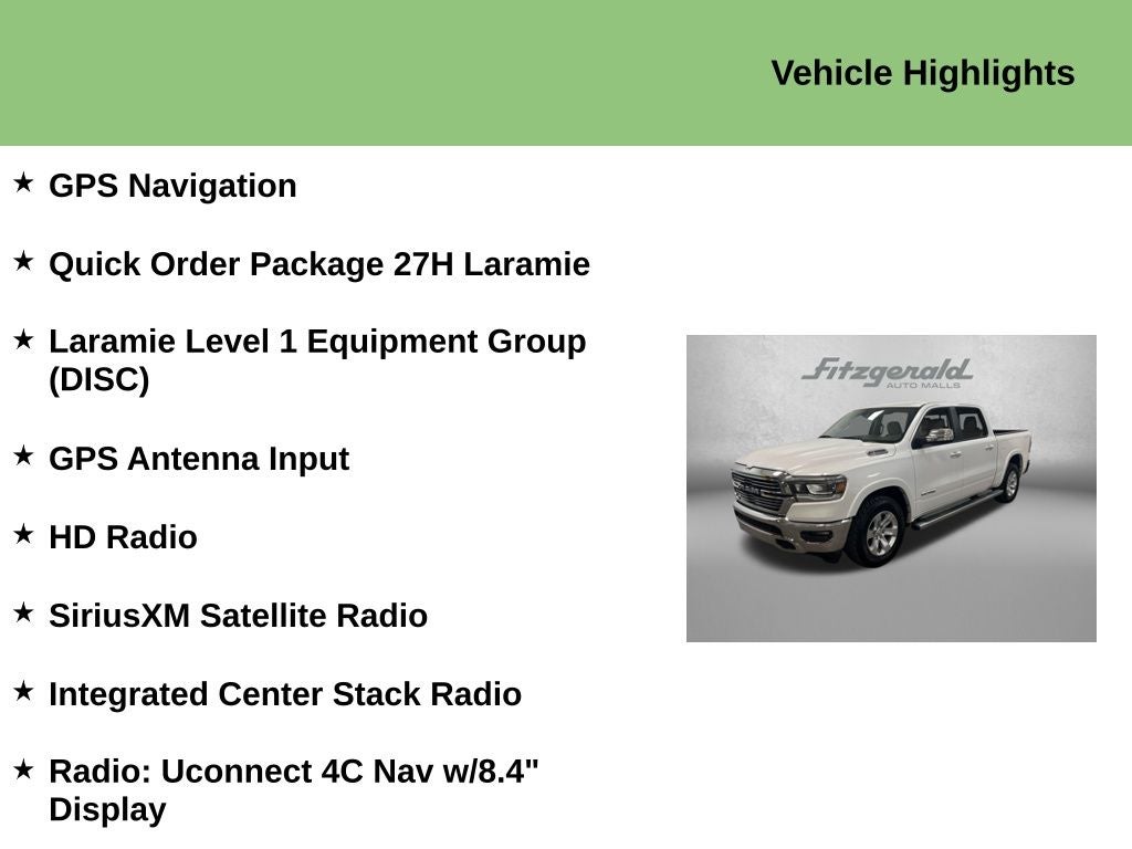 2021 RAM 1500 Laramie Crew Cab 4x2 5'7' Box