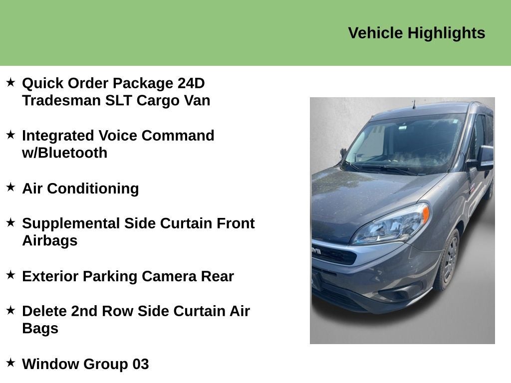 2020 RAM ProMaster City Tradesman SLT Cargo Van