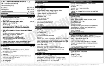 2019 Chevrolet Tahoe Premier