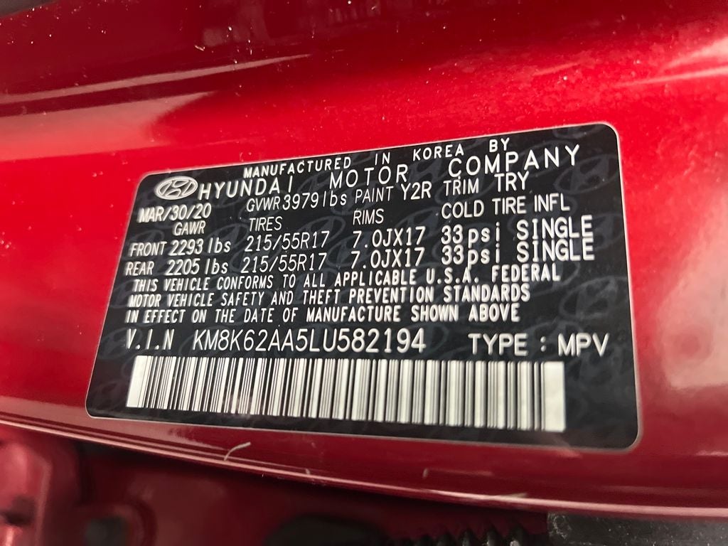 2020 Hyundai Kona SEL Plus