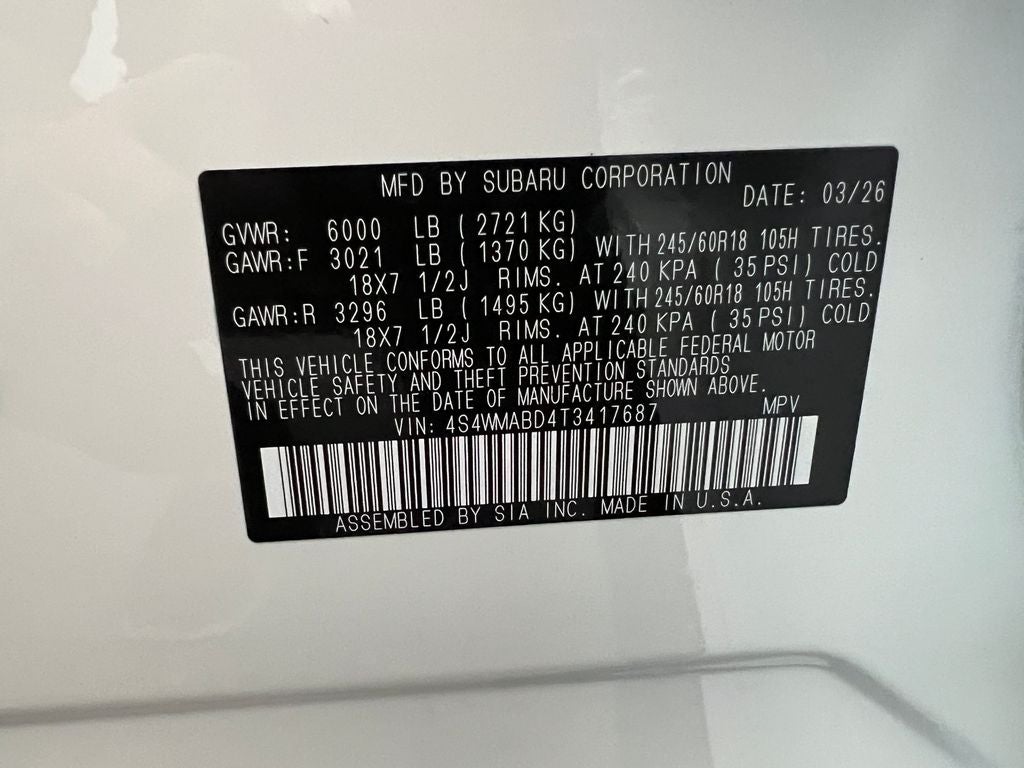 2026 Subaru Ascent Premium
