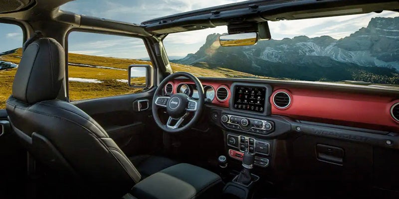 Jeep Wrangler model interior view