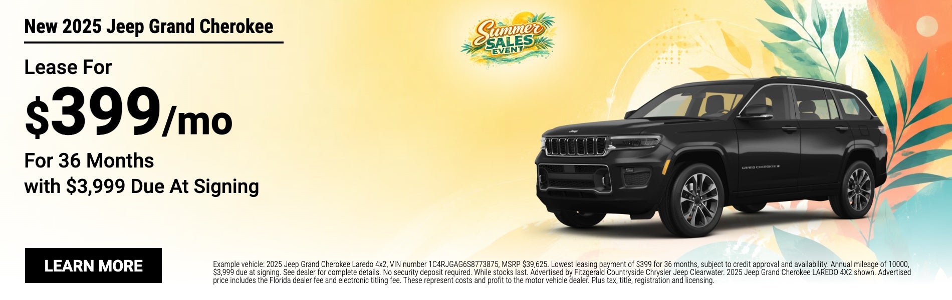 New Jeep Grand Cherokee lease Clearwater FL